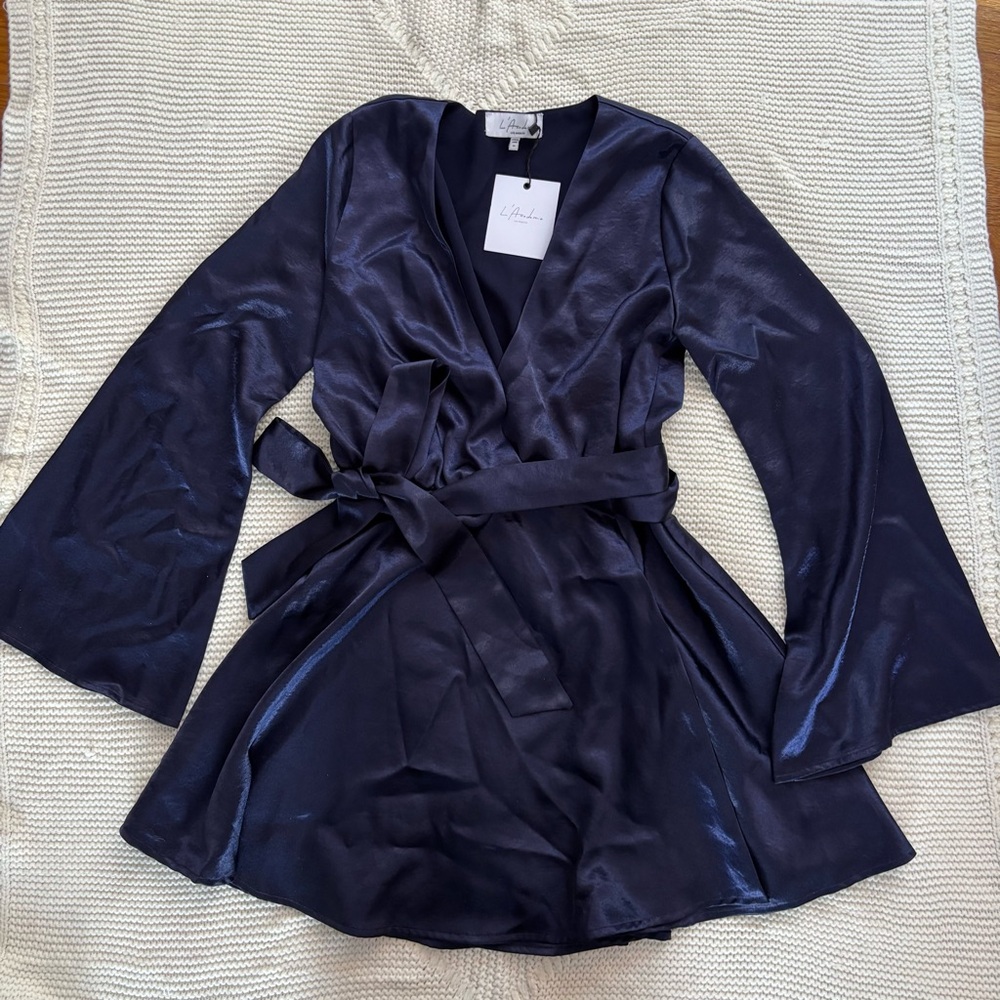 L'Academie The Wrap Mini in Navy